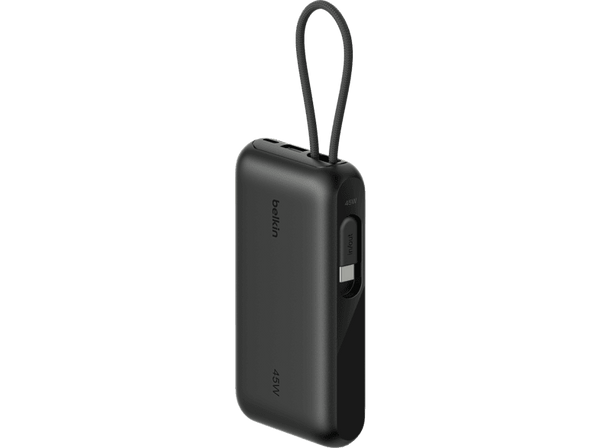 Powerbank - Belkin BBA007hqDG-MR, 10000 mAh, 45W, USB-C, y USB Tipo-A, Negro
