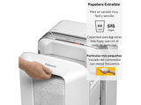 Destructora de papel - Fellowes  LX201, Tecnología Intellibar™, Blanco