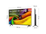 TV LED 55 - LG 55NU850B6LA, UHD 4K, Procesador Inteligente α7 AI Processor 4K Gen9, Smart TV, DVB-T2 (H.265), Negro