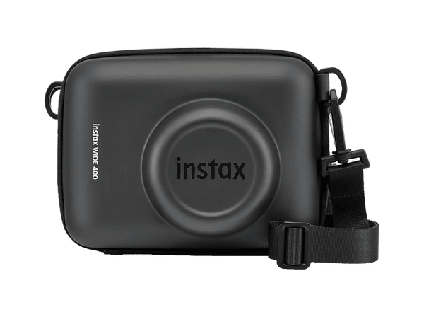 Funda cámara - Fujifilm Instax Wide 400, Estructura rígida, Correa para el hombro, Negro azabache