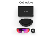 Gafas IA - Meta Oakley Vanguard, Cámara Sony Ultra gran angular 12 MP, Negro y lentes en Road rojas