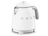 Hervidor de agua - Smeg KLF05WHEU Kettles 50's Style, 0.8 l, 1400 W, Filtro de Agua, Control mecánico, Blanco