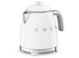 Hervidor de agua - Smeg KLF05WHEU Kettles 50's Style, 0.8 l, 1400 W, Filtro de Agua, Control mecánico, Blanco
