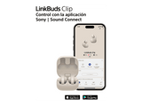 Auriculares True Wireless - Sony LinkBuds Clip, estilo abierto, 3 modos de escucha, IPX4, llamadas nítidas, 37 horas, IA, Táctil, iOS/Android, Negro