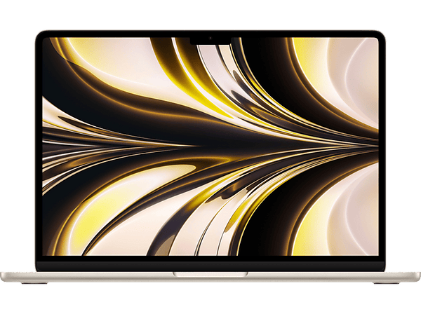 Apple MacBook Air (2022) MLY13Y/A, 13.6" Retina, Chip M2 Apple, CPU de 8 núcleos, GPU de 10 núcleos, 24GB RAM, 256GB de SSD, USB-C 70W, Blanco