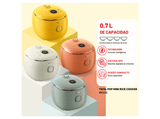 Arrocera - Tefal Multifunción POP, 0.7 L, Hasta 4 raciones,  Tecnología Smart NFC, Compacta, Bol Antiadherente,  Cesta vaporera, 8 programas