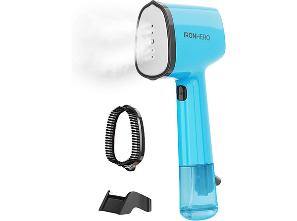 Cepillo de vapor y plancha - Cecotec IronHero V-1500, 1500W, 25 g/min, 0.2bar, Cerámica, Essential Blue