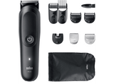 Afeitadora multifunción - Braun Todo En Uno Series 5 AIO5540, Kit De Styling 9 en 1, Lámina Afilada, 14 Longitudes, Barba, Pelo y Cuerpo, Negro