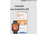 Smartwatch - Huawei Watch Fit 4 Pro, 1.82 AMOLED, 10 días batería, Compatible iOS - Android, Correa Fluoroelastómero, Pago NFC, Negro