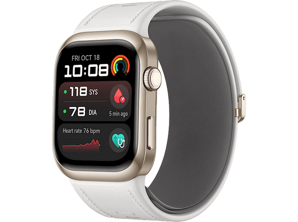 Smartwatch - Huawei Watch D2, 1.82" AMOLED, Monitorización Presión Arterial, 6 días Batería, Compatible iOS/Android, Asistencia Sanitaria, Blanco