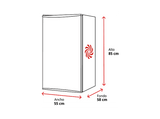Nevera pequeña - Infiniton CL-109L8XEC, Cíclico, 85 cm, 109 l, Congelador integrado 4*, Inox