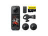Cámara deportiva - Insta360 X5, 8K, 185 min Autonomía, Sensor 1/1,28", Triple Chip de Inteligencia Artificial, Negro