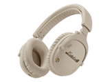 Auriculares inalámbricos - Marshall Monitor III, 100 h Autonomía, Cancelación activa de ruido y modo Transparencia, Plegable, Crema