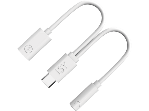 Adaptador USB-C a Jack 3.5mm - ISY IKA 1001, Blanco