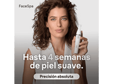 Depiladora facial  - Braun FaceSpa 810, Depilación y sistema de limpieza facial, Wet&Dry, Blanco/Plata