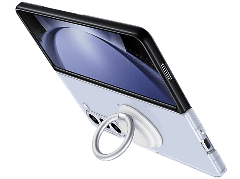 Funda - Samsung, Para Galaxy Z Fold5, Plegable, Con agarre, Resistente a golpes y rayones, Transparente