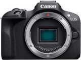 Cámara EVIL - Canon EOS R100 + Objetivo RF-S 18-45mm + SD 32GB + Trípode Gorill, 24.1 megapíxel, 7.5 cm, Wi-Fi, Negro