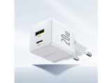 Cargador de pared - Baseus PALM, 20W, USB y Tipo-C, Kit con cable Tipo-C de 100 cm, Universal, Blanco