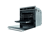 Horno a vapor - Whirlpool W6 OS4 4S1 P, Multifunción, Pirolítico, 73 l, 59.5 cm, tecnología 6th SENSE, Acero inoxidable y negro