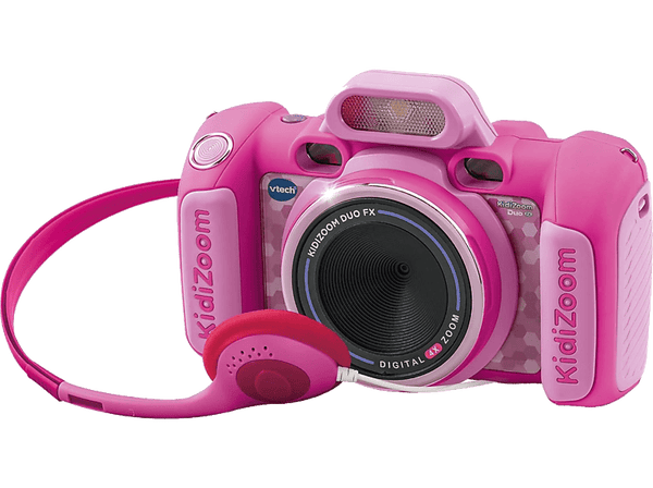 Cámara - VTech Kidizoom Duo FX, 8MP, Cámara Frontal y Selfi, Vídeos, 256MB de Memoria, Rosa