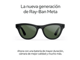 Gafas IA - Ray-Ban Meta Skyler (Gen 2), Negro brillante, Lentes en verde, Talla estándar