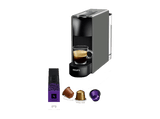 Cafetera de cápsulas - Nespresso® Krups XN110B Essenza Mini, 1310 W, 19 Bar, 0.6 L, Calentamiento en 25 s, Apagado automático, Gris