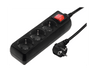 Regleta - Hama 69223782, 3 tomas, 1.4 metros, Con interruptor, Negro