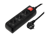 Regleta - Hama 69223782, 3 tomas, 1.4 metros, Con interruptor, Negro