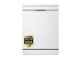 Lavavajillas - LG DF375HWS, 14 servicios, 10 programas, 60 cm, LED táctil, Tercera bandeja, TrueSteam™, QuadWash™, Blanco