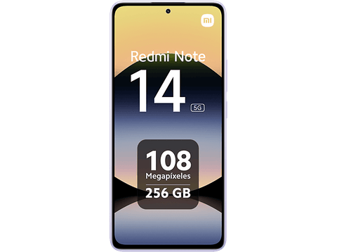 Móvil - Xiaomi Redmi Note 14 5G, Morado lavanda, 256 GB, 8 GB RAM, 6.67
