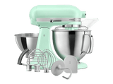 Robot amasador - KitchenAid Artisan 5KSM195PSESD, 300 W, 4.7 l, Asa ergonómica, Menta