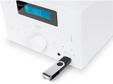 Microcadena - Thomson MIC121BT, 50W, Bluetooth, Ecualizador, Lector de CD, Blanco madera