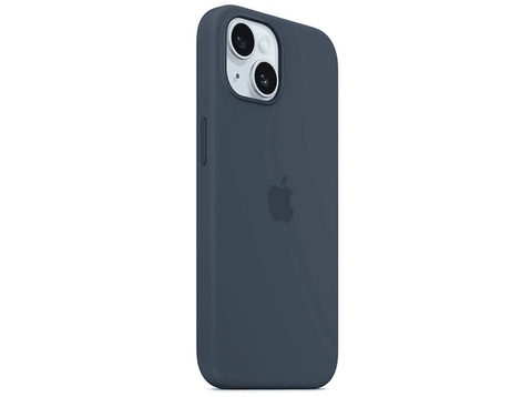 APPLE Funda de silicona con MagSafe para iPhone 15, Azul tempestad