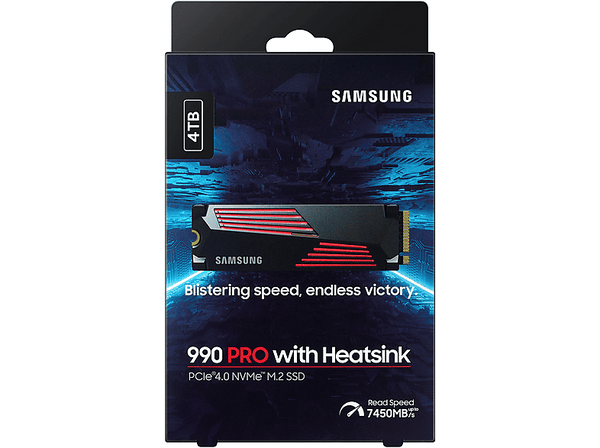 Disco duro SSD interno 4 TB - Samsung 990 PRO Heatsink 124286