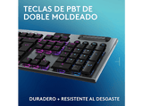 Teclado gaming - Logitech G G915 X Lightspeed, Inalámbrico, RGB, Conectividad tri-mode, Keycontrol, Interruptores mecánicos GL, Personalizable, Negro