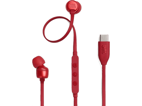Auriculares de botón - JBL TUNE 310C USB-C, Intraurales, Rojo