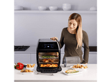 Freidora - Taurus AF1700DX, 1700 W, 12 l, 8 Programas, Puerta transparente, Circulación del aire 360º,  Negro