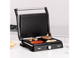 Grill - Taurus Bistro, 2600 W, Apertura de 180º, Termostato regulable, Bandeja recogegrasas, Revestimiento antiadherente libre de PFOA, Metálico