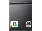 Lavavajillas - LG DF365FMS, 14 servicios, 10 programas, 60 cm, LED táctil, Tercera bandeja, TrueSteam™, QuadWash™, Acero negro grafito antihuellas