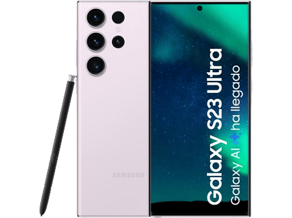 Móvil - Samsung Galaxy S23 Ultra 5G, Misty Lilac, 512GB, 12GB RAM, 6.8" QHD+, Qualcomm Snapdragon 8, Gen 2 Octa-Core, 5000mAh, Android 13