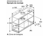 Campana grupo filtrante - Balay 3BD997GN, 3 velocidades, 749 m³/h, 86 cm, Visera protectora, Control Mecánico, Cristal Negro