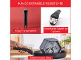 Set de sartenes - Tefal Ingenio Emotion L8974S45, 22, 24 y 28 cm, Mango Extraíble, Revestimiento Titanio Antiadherente, Tecnol. Thermo-Signal™, Inox