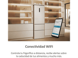 Frigorífico combi - Haier HTW5618ENPW 3D 60 Series 5, No Frost, No Frost, 185 cm, 360l, Wi-Fi, Cajones Direct Access, Blanco