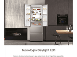 Frigorífico americano - Haier FD 70 Series 7 HFW7720EWMP,  No Frost, 200.6 cm, 477 l, Daylight LED, Wi-Fi, Inox