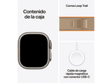 Apple Watch Ultra 4 (2026), GPS+CEL, 49mm, Caja de titanio Natural, Correa Trail Loop Arena, Talla M/L, Siri AI