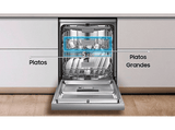 Lavavajillas - Samsung DW60M6040FS/EC, 13 servicios, 6 programas, 59.8 cm, Función Higiene, Configuración Flexible, Inox