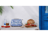 Tostadora - Smeg Blu Mediterraneo por D&G, 950 W, 2 Ranuras, Rebanadas cortas, 6 Niveles tostado, 50's Style