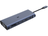 Hub - Isy IAD-1030, USB A, USB C, HDMI, SD y microSD, Carga USB-C hasta 100W, Plata