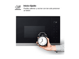 Microondas con grill integrable - LG MG7Z2593D, 900 W, 8 niveles, 25 l, Cristal negro