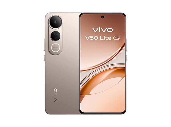 Móvil - vivo V50 Lite, Titanium Gold, 256 GB, 8 GB RAM, 6.77" AMOLED, MediaTek Dimensity 6300, 6500mAh